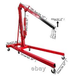 0.5-2 TON 4400lb Heavy Duty Engine Motor Hoist Cherry Picker Shop Crane Lift