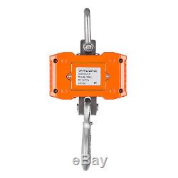 1000KG 1Ton 2000LBS Digital Crane Scale Heavy Duty Hanging High Precision Orange
