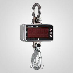 1000KG 1Ton 2000 LBS Digital Crane Scale Heavy Duty Hanging Scale OCS-S In USA