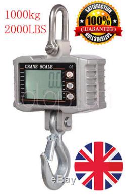 1000KG 1Ton 2000 LBS Digital Crane Scale Heavy Duty Hanging Scale OCS-S in UKS