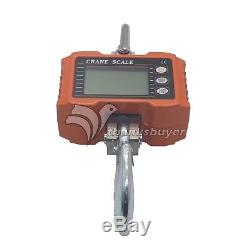 1000KG 1Ton 2000 LBS Digital Crane Scale Heavy Duty Hanging Scale with LCD Display