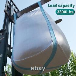 10 Pack Heavy-Duty FIBC Bulk Bags 1.5 Ton, 3300lbs Capacity, 35 x 35 x 43