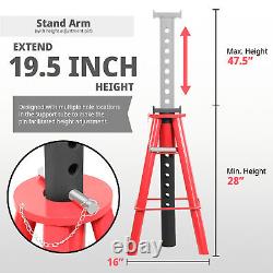 10 Ton(20000lbs) 28- 47.5 Heavy Duty Steel Pin-Type Trucks Trailers Jack Stand