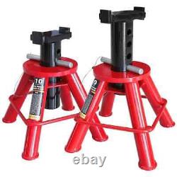 10 Ton Capacity Low Profile Heavy Duty Adjustable Height Jack Stand(2 Pack)