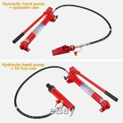 10 Ton Capacity Porta Power Hydraulic Bottle Jack Ram Pump Auto Repair Tool Kit