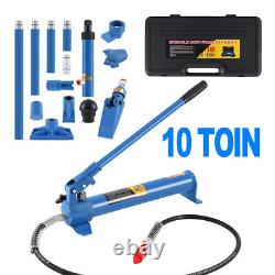 10 Ton Heavy Duty Porta Power Hydraulic Jack Tool Body Frame Repair Kit Lift Ram