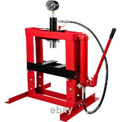 10 Ton Hydraulic Shop Press Floor Stand Jack Heavy Duty Portable with Gauge