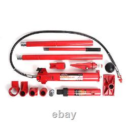 10 Ton Porta Power Hydraulic Jack Auto Body Frame Repair Kit Lift Ram Heavy Duty
