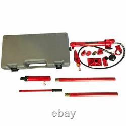 10 Ton Porta Power Hydraulic Jack Shop Body Frame Repair Tool Kit Red