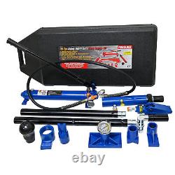 10 Ton Portable Hydraulic Equipment Set Heavy Duty Components Tools