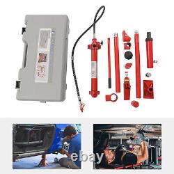 12 Ton Heavy Duty Porta Power Hydraulic Jack Auto Body Frame Repair Kit Lift Ram