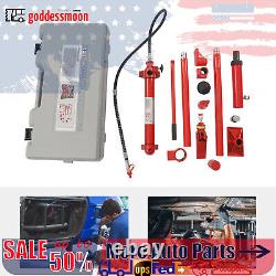 12 Ton Heavy Duty Porta Power Hydraulic Jack Auto Body Frame Repair Kit Lift Ram