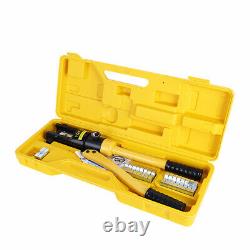 12 Ton Hydraulic Wire Battery Cable Lug Terminal Crimper Crimping Tool with Case