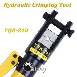 12 Ton Hydraulic Wire Battery Cable Lug Terminal Crimper Crimping Tool with Case