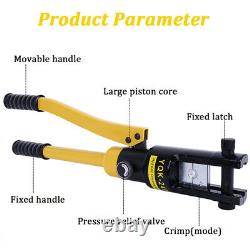 12 Ton Hydraulic Wire Battery Cable Lug Terminal Crimper Crimping Tool with Case