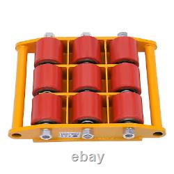 15Ton Heavy Duty Machine Dolly Skate Machinery Roller Mover Cargo Trolley33000lb