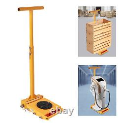 15Ton Heavy Duty Mover Machine Dolly Skate withHandle Roller Mover Cargo Trolley
