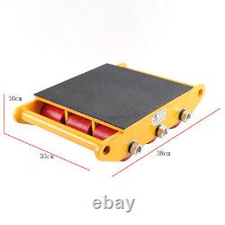 15 Ton Heavy Duty Machine Dolly Skate 360° Machinery Roller Mover Cargo Trolley