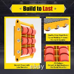 15 Ton Heavy Duty Machine Dolly Skate Machinery Roller Mover Cargo Trolley