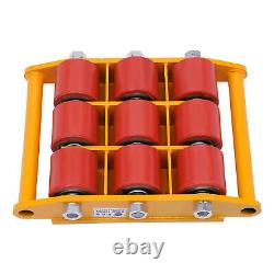 15 Ton Heavy Duty Machine Dolly Skate Machinery Roller Mover Cargo Trolley