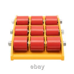 15 Ton Heavy Duty Machine Dolly Skate Machinery Roller Mover Cargo Trolley