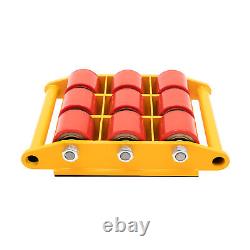 15 Ton Heavy Duty Machine Dolly Skate Machinery Roller Mover Cargo Trolley