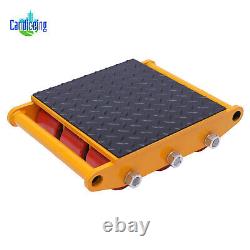 15 Ton Heavy Duty Machine Dolly Skate Machinery Roller Mover Cargo Trolley NEW