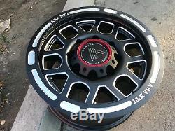 17 Wheels Rims Matte Black 8x165.1 8x6.5 17x8 Asanti XD Moto Fuel Grid
