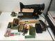 1947 Singer 201 2 Sewing Machine Heavy Duty Gear Driven With Tons Of Extras