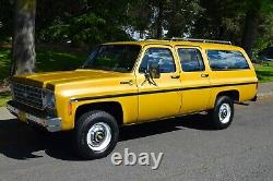 1975 Chevrolet Suburban K20 4X4 HD 3/4 TON UNRESTORED SURVIVOR SENIOR OWNER GMC