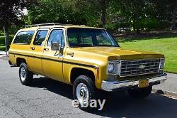 1975 Chevrolet Suburban K20 4X4 HD 3/4 TON UNRESTORED SURVIVOR SENIOR OWNER GMC