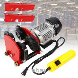 1Ton Heavy Duty Electric Wire Rope Hoist Trolley Lifting Engine Crane Cable WithRC