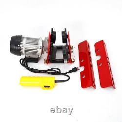 1Ton Heavy Duty Electric Wire Rope Hoist Trolley Lifting Engine Crane Cable WithRC