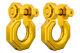 1 Pair 3/4 Yellow 5.0 Ton Aluminum D-ring Bow Shackle Heavy Duty Offroad Atv Rv