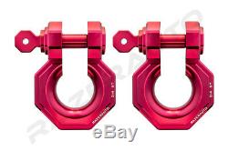 1 Set 3/4 Large RED 5.0 Ton Aluminum D-Ring Bow Anchor Shackle Heavy Duty