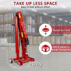 1 TON 2200lb Heavy Duty Engine Motor Hoist Cherry Picker Shop Crane Lift US