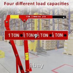 1 TON 2200lb Heavy Duty Engine Motor Hoist Cherry Picker Shop Crane Lift US