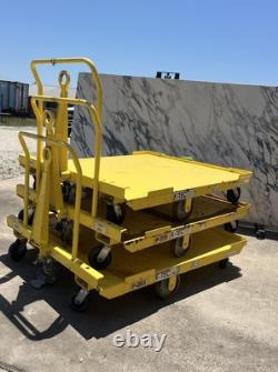 1 Ton Capacity Heavy Duty Industrial Rollaround Flat Deck Baggage Carts 360° USA