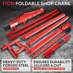 1 Ton Heavy-Duty Hydraulic Engine Hoist Folding Cherry Picker Shop Crane Lift