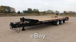 2007 Towmaster T-40LP 20 Ft/Ton Low Deck-Over Trailer w Ramps Heavy Duty Hauler