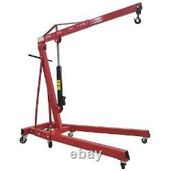 20212 TON 4400lb. Heavy Duty Engine Motor Hoist Cherry Picker Shop Crane Lift