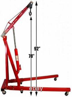 20212 TON 4400lb. Heavy Duty Engine Motor Hoist Cherry Picker Shop Crane Lift