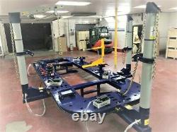 20 Feet Long Auto Body New Frame Machine 30 Ton = 3 Towers + Clamps, Tools Bench