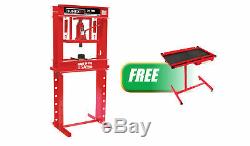 20 Ton Manual Shop Press withFREE Adjustable Heavy Duty Work Table with Drawer