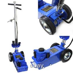 22-Ton Heavy-Duty Air Hydraulic Floor Jack Wheels Lift Shop Equipment
