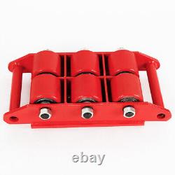 2PCS 8 Ton Heavy Duty Machine Dolly Skate Roller Machinery Mover Cargo Trolley