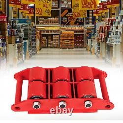 2PCS 8 Ton Heavy Duty Machine Dolly Skate Roller Machinery Mover Cargo Trolley