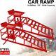 2pcs Auto Car Service Ramps Lifts Heavy Duty Hydraulic Lift Repair Frame 10ton