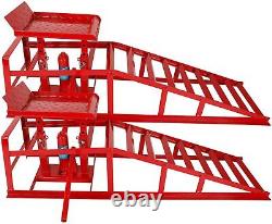 2PCS Auto Car Service Ramps Lifts Heavy Duty Hydraulic Lift Repair Frame 10Ton