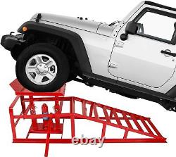 2PCS Auto Car Service Ramps Lifts Heavy Duty Hydraulic Lift Repair Frame 10Ton